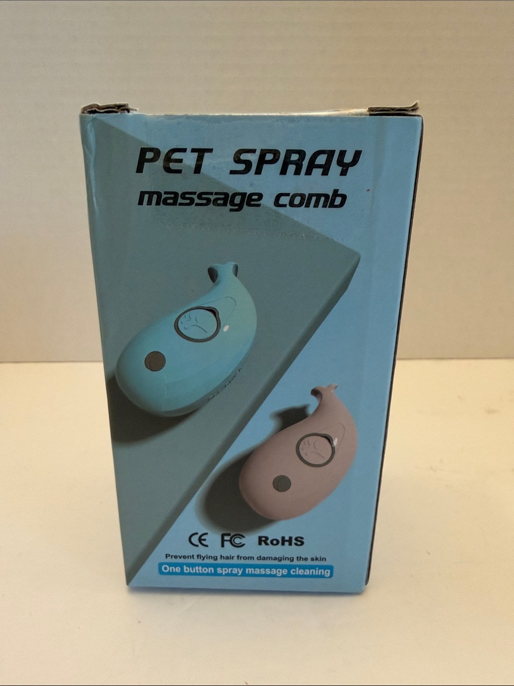 Pet Spray Massage Comb - Blue